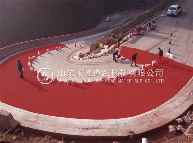 重慶道路防滑路面施工現(xiàn)場